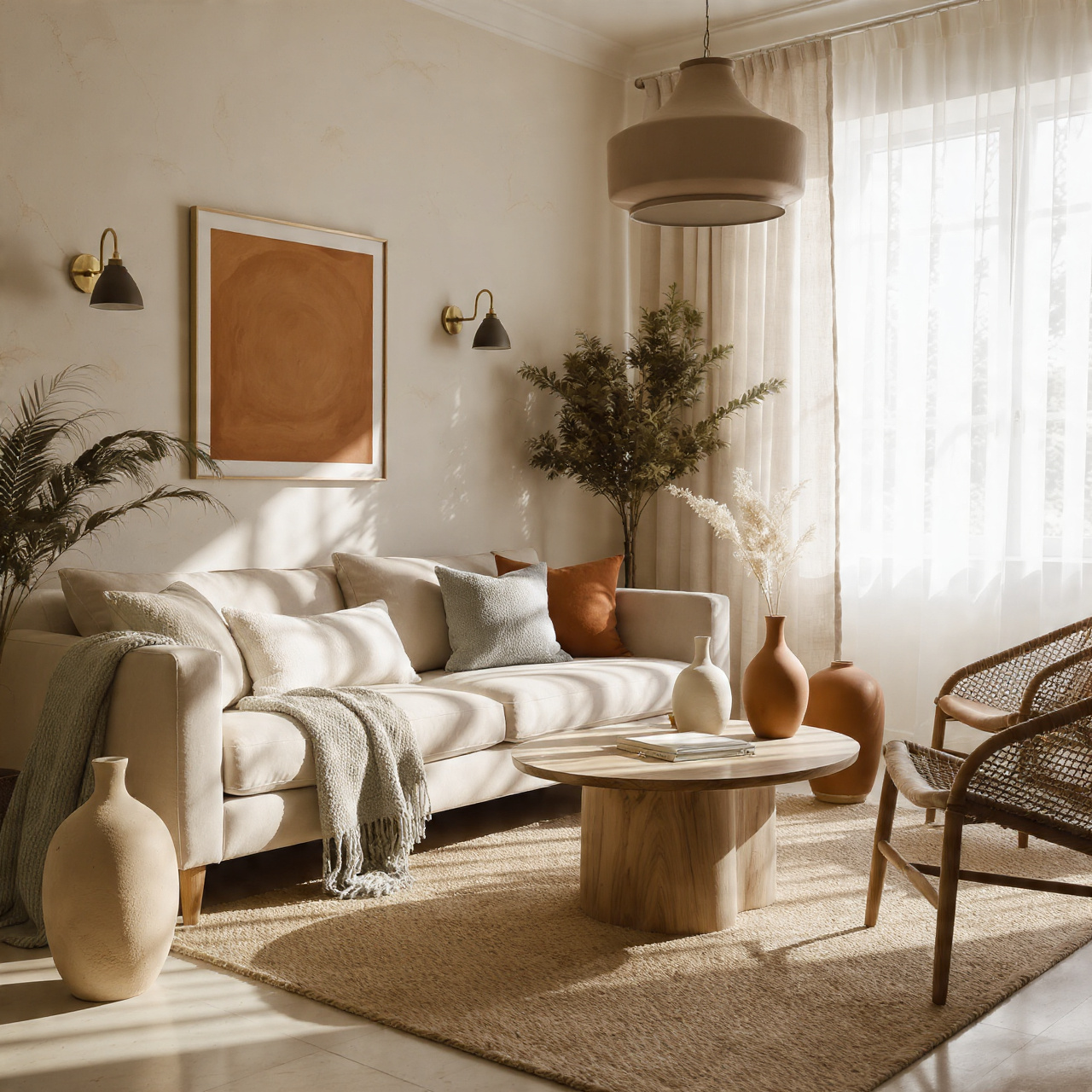 Earthy Neutral Living Room Color Palette
